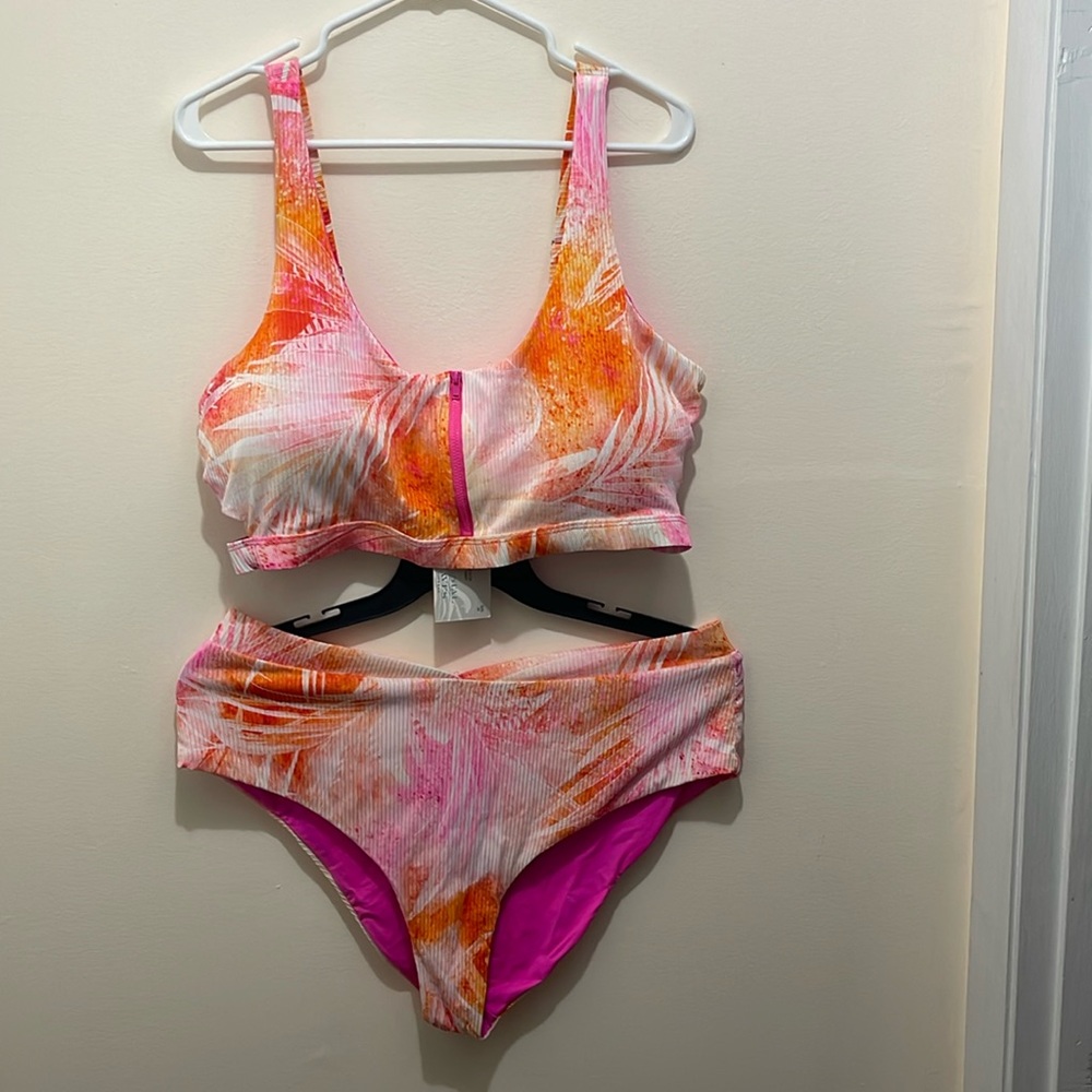 Coastal waves high waist bikini